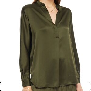 Vince Olive Silk shirt